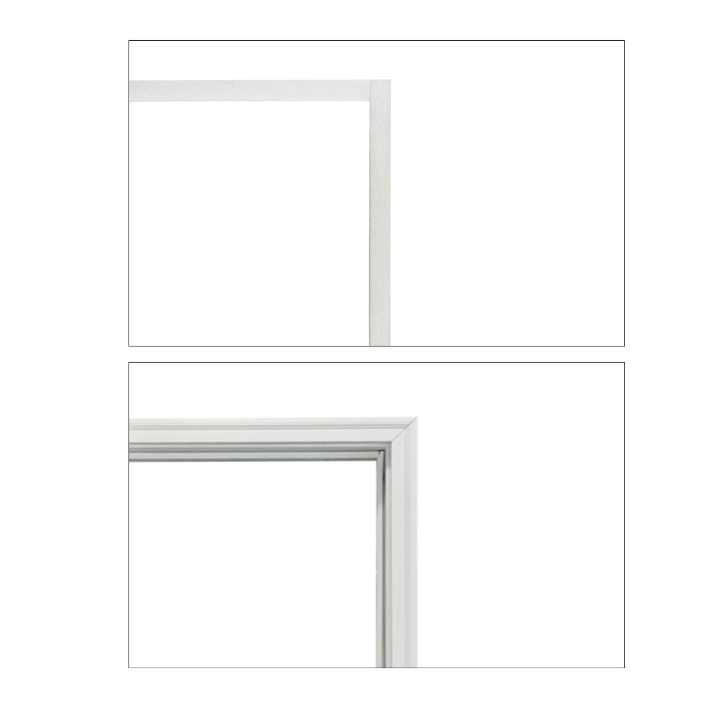 KHSHOW 36 x 80 Fiberglass Entry Door with Brickmould, Left-hand inswing Low-E Glass White Primed door