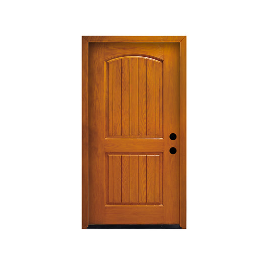 KHSHOW 36 X 80 Inches Left Hand Inswing Knock-Down Fiberglass Exterior Door With Brickmould